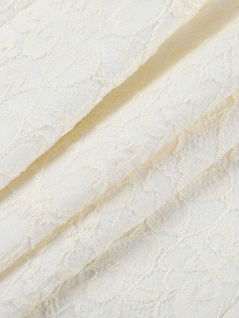 Precious Closet White Floral Lace Corset Top