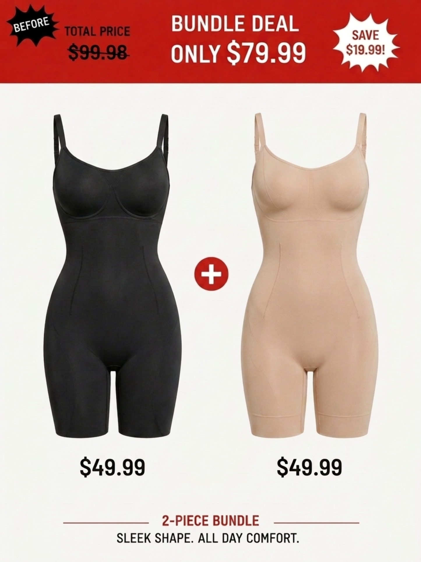 Precious Closet Ribbed Sculpt Sleeveless Bodysuit