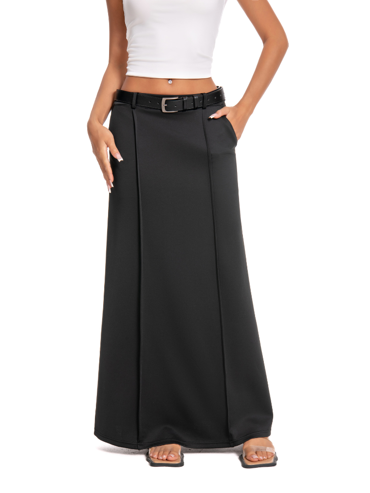 Precious Closet High Waist A-Line Maxi Skirt
