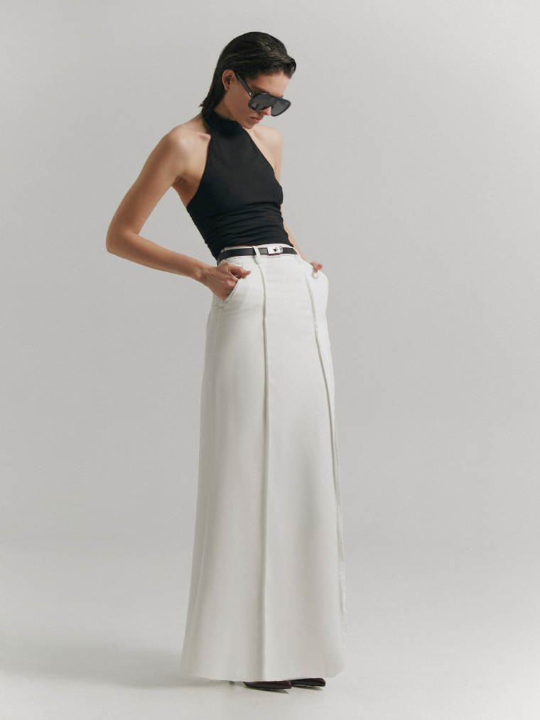 Precious Closet High Waist A-Line Maxi Skirt