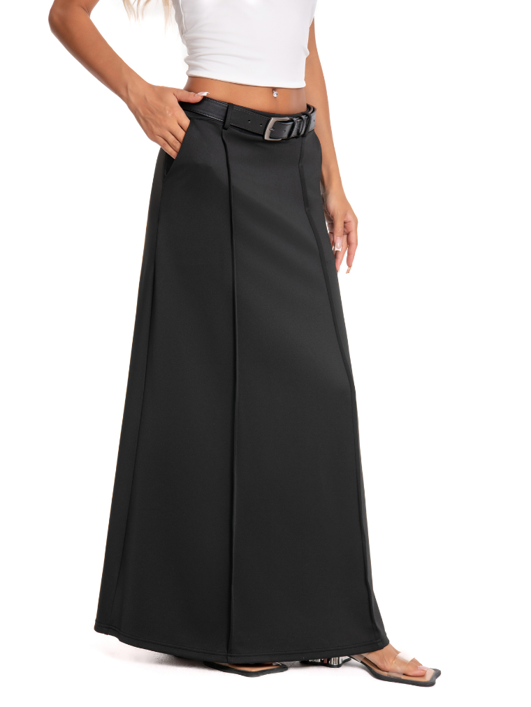 Precious Closet High Waist A-Line Maxi Skirt