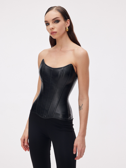 Precious Closet Strapless Sweetheart Boned Corset Top