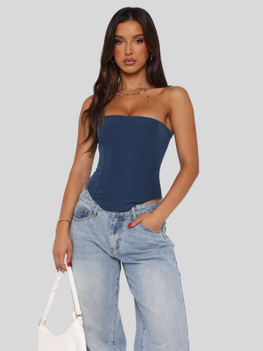 Precious Closet Strapless Bustier Corset Top