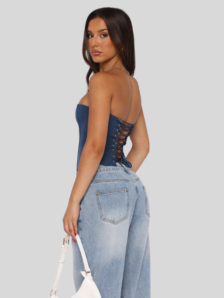 Precious Closet Strapless Bustier Corset Top