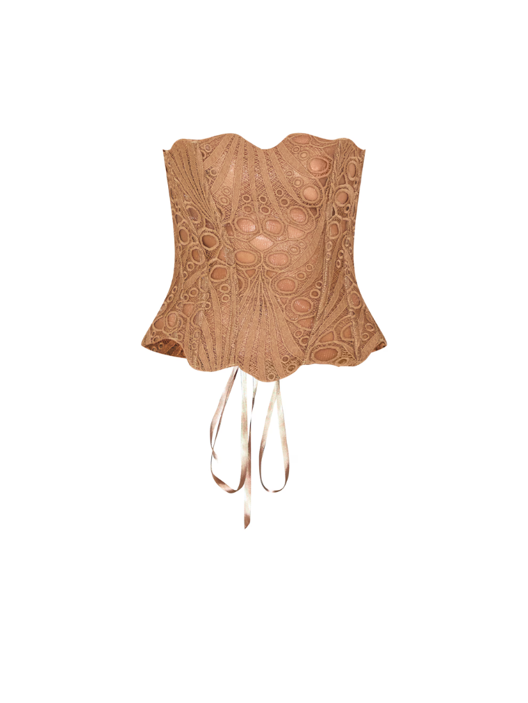 Precious Closet Florence Lace Strapless Corset Top