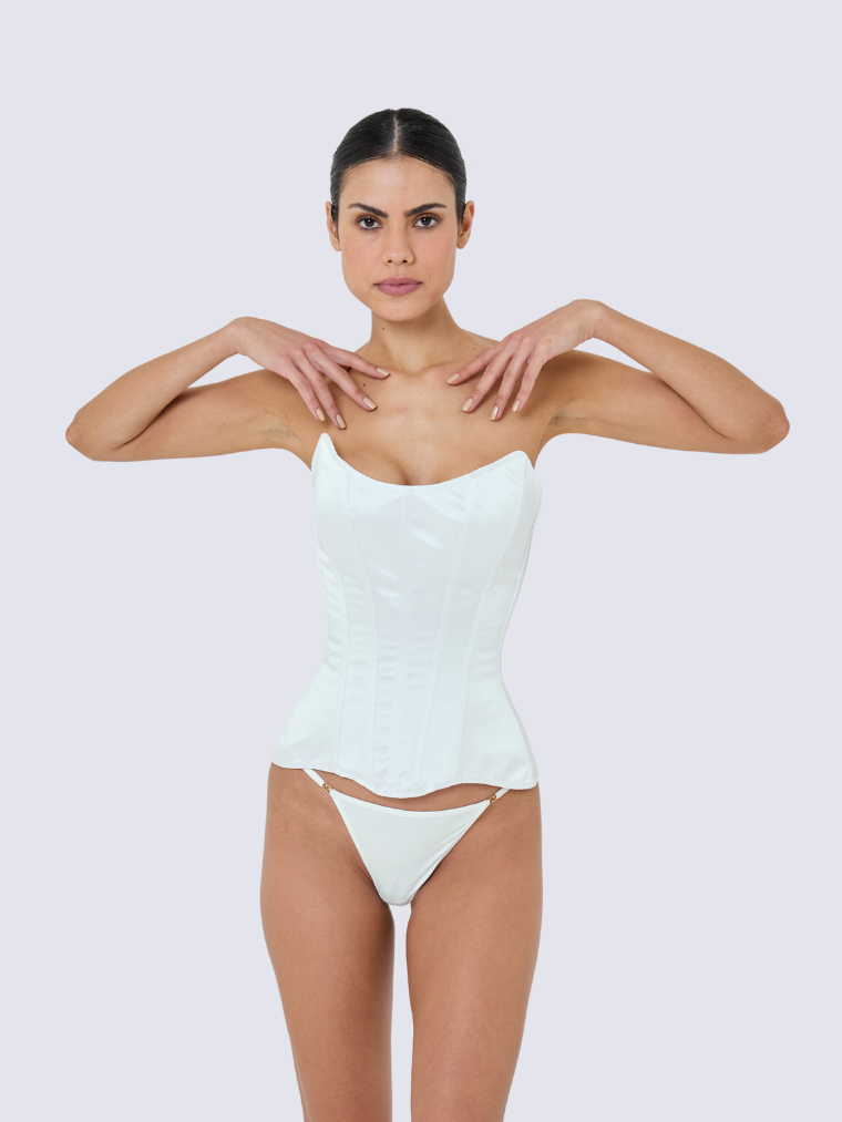 Precious Closet Sweetheart Strapless Structured Corset Top