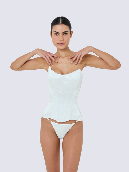 Precious Closet Sweetheart Strapless Structured Corset Top