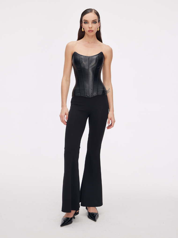 Precious Closet Strapless Sweetheart Boned Corset Top