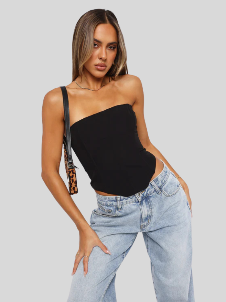 Precious Closet Strapless Bustier Corset Top