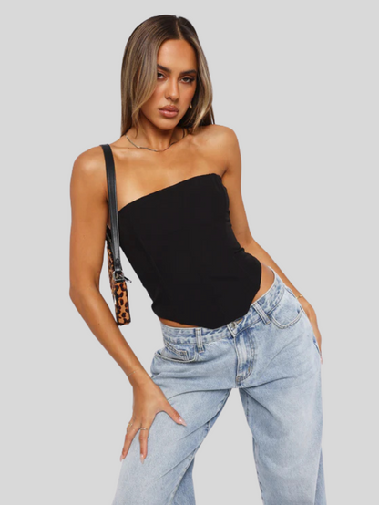 Precious Closet Strapless Bustier Corset Top