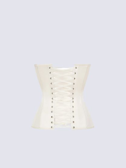Precious Closet White Strapless Sweetheart Bustier Corset