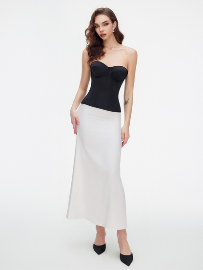 Precious Closet Satin High Waist Maxi Skirt