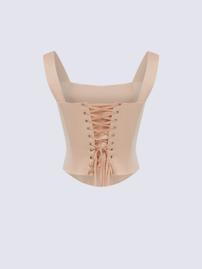 Precious Closet Off Shoulder Structured Boned Corset Top