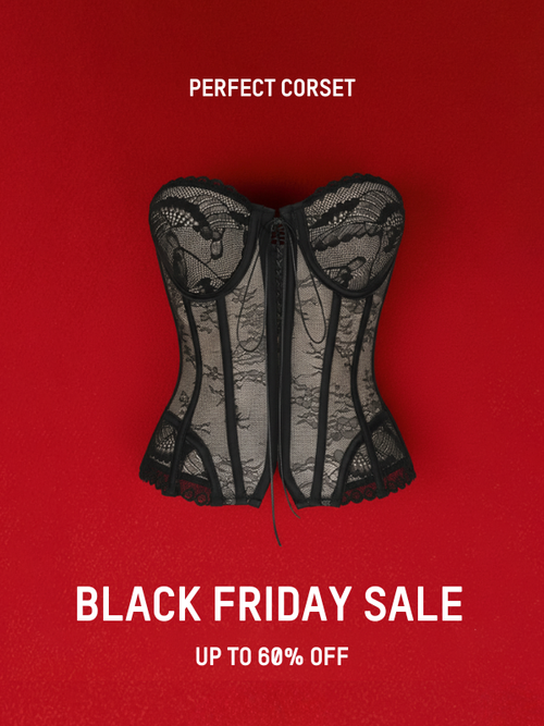 Precious Closet Black Sheer Lace Boned Sweetheart Corset Top