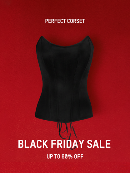 Precious Closet Strapless Sweetheart Boned Corset Top