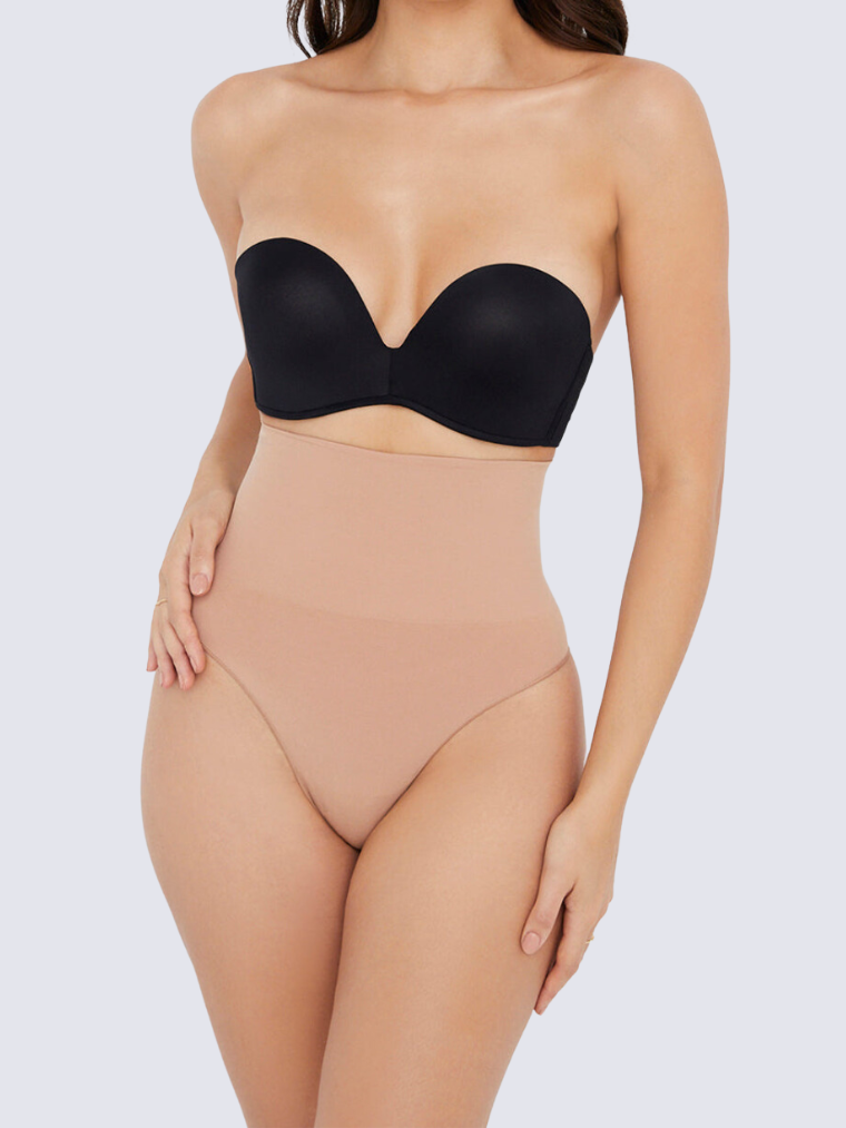 Precious Closet High Waist Tummy Control Thong Shapewear