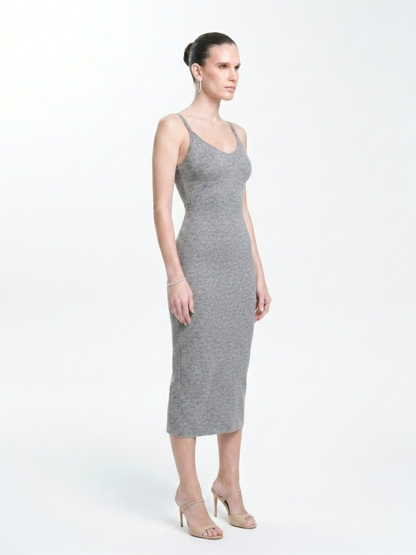 Precious Closet Ribbed Bodycon Midi Dress