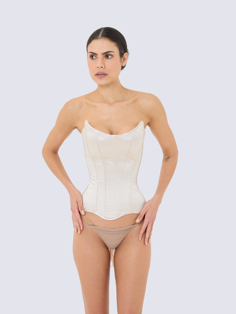 Precious Closet Sweetheart Strapless Structured Corset Top