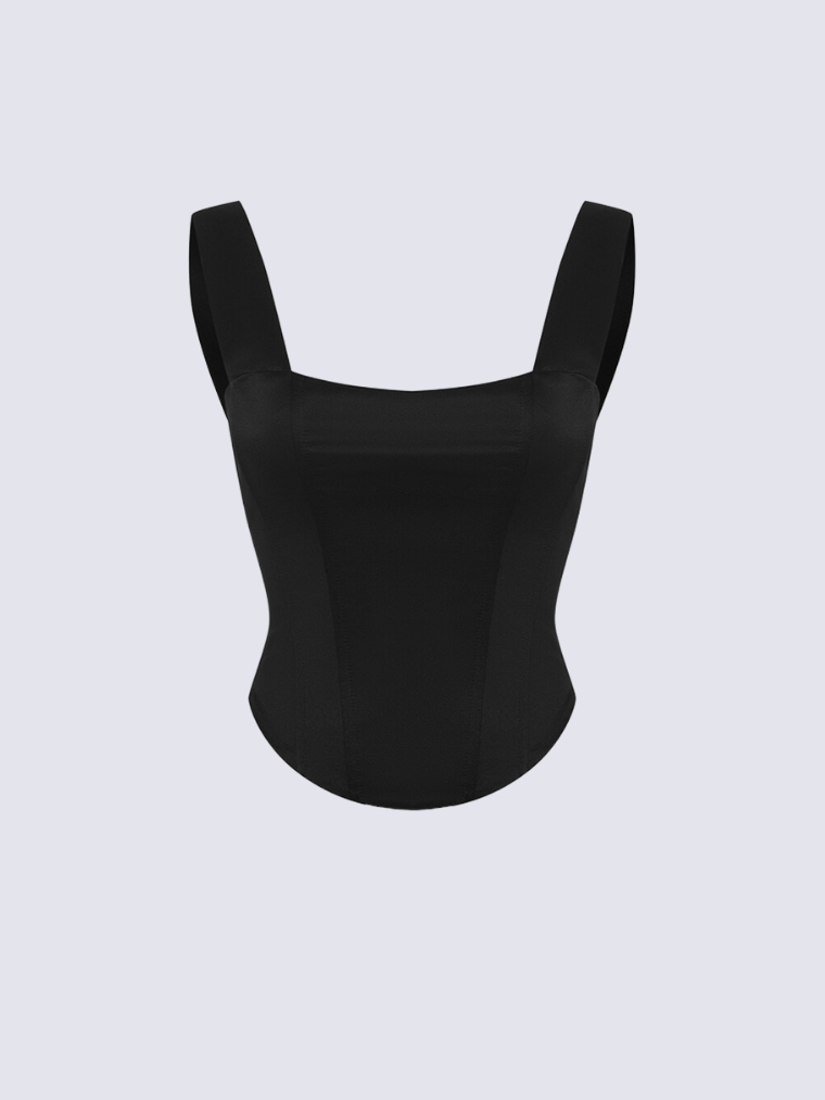Precious Closet Off Shoulder Structured Boned Corset Top