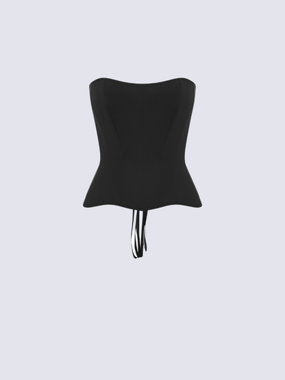 Precious Closet Satin Strapless Boned Corset Bridal Top