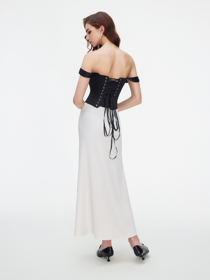 Precious Closet Satin High Waist Maxi Skirt