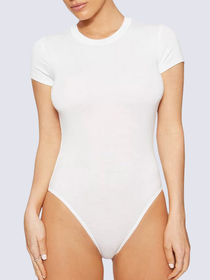 Precious Closet Seamless Short Sleeve Crew Neck Bodysuit
