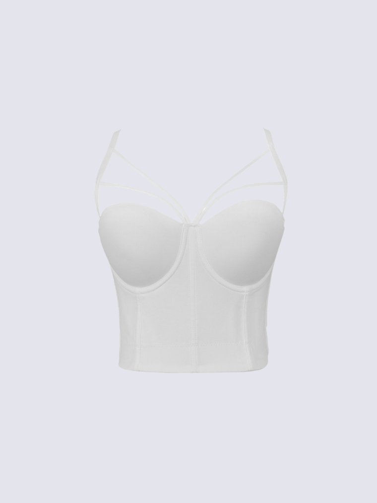 Precious Closet Strappy Bustier Corset Cami Top