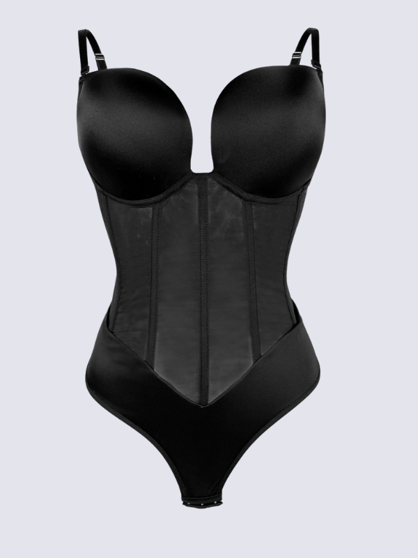 Precious Closet Padded Cup Boned Waist Corset Bodysuit