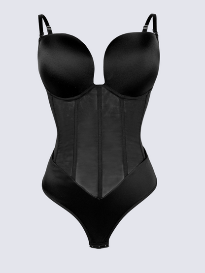 Precious Closet Padded Cup Boned Waist Corset Bodysuit