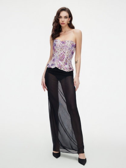 Precious Closet Florence Lace Strapless Corset Top
