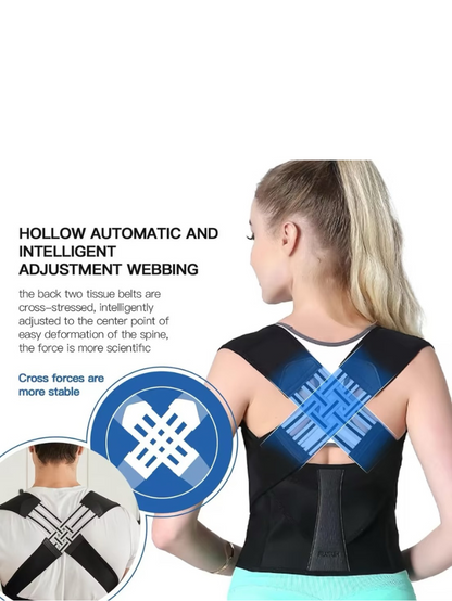 Precious Closet Black Adjustable Back Support Posture Corrector