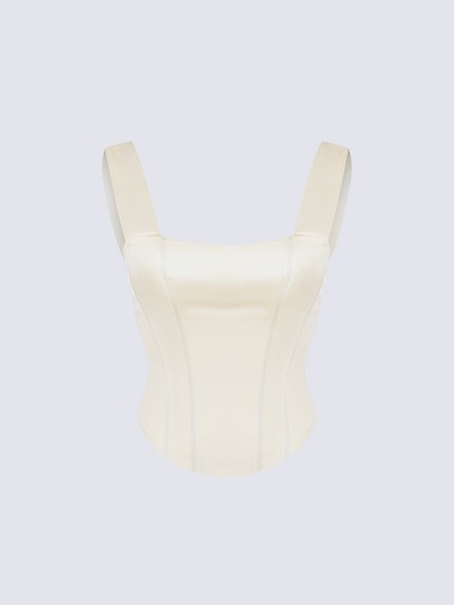 Precious Closet Off Shoulder Structured Boned Corset Top