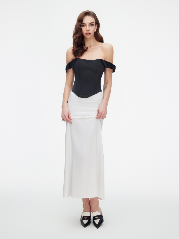 Precious Closet Satin High Waist Maxi Skirt