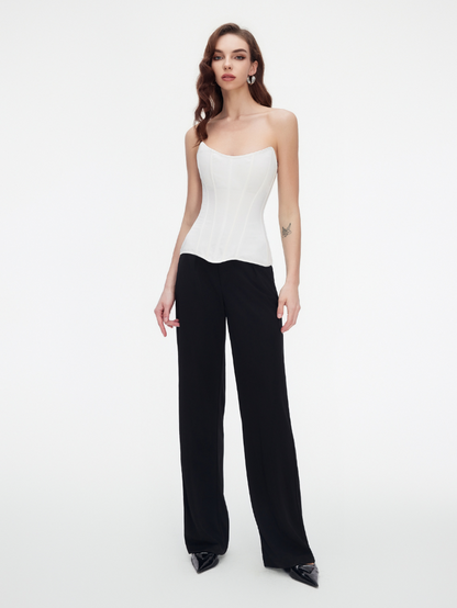 Precious Closet Strapless Sweetheart Boned Corset Top
