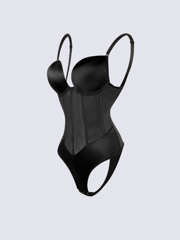 Precious Closet Padded Cup Boned Waist Corset Bodysuit