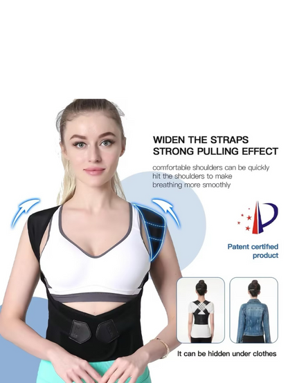 Precious Closet Black Adjustable Back Support Posture Corrector
