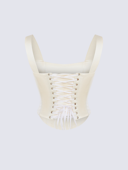 Precious Closet Off Shoulder Structured Boned Corset Top
