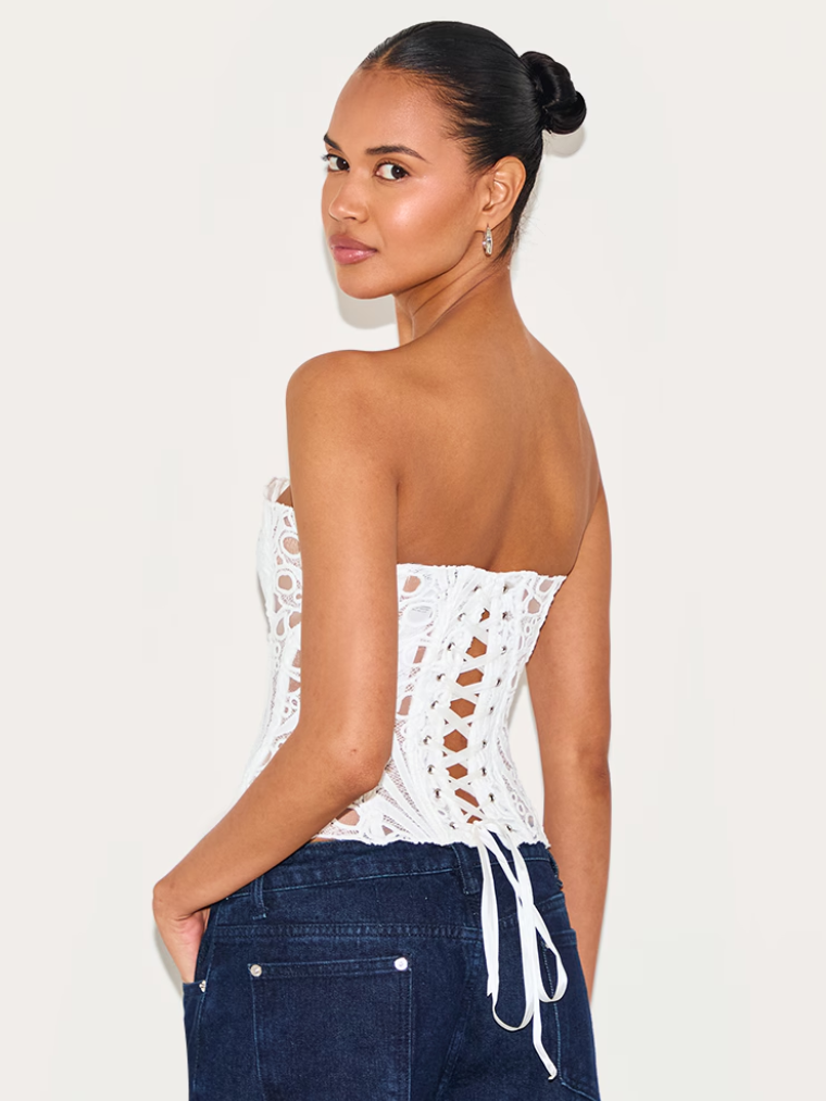 Precious Closet Florence Lace Strapless Corset Top