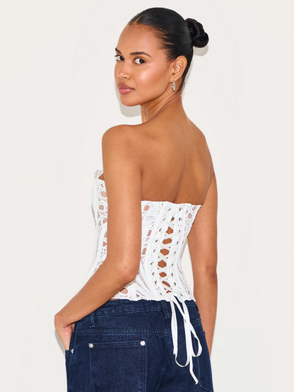 Precious Closet Florence Lace Strapless Corset Top