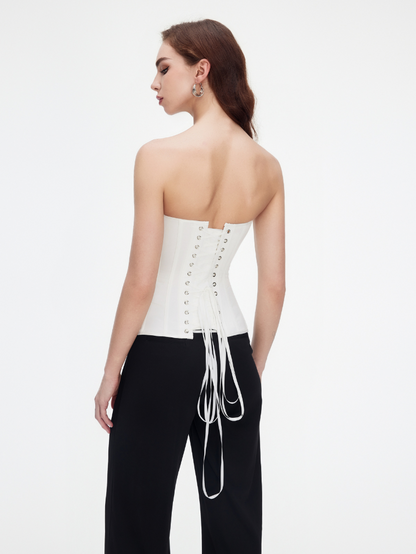 Precious Closet Strapless Sweetheart Boned Corset Top