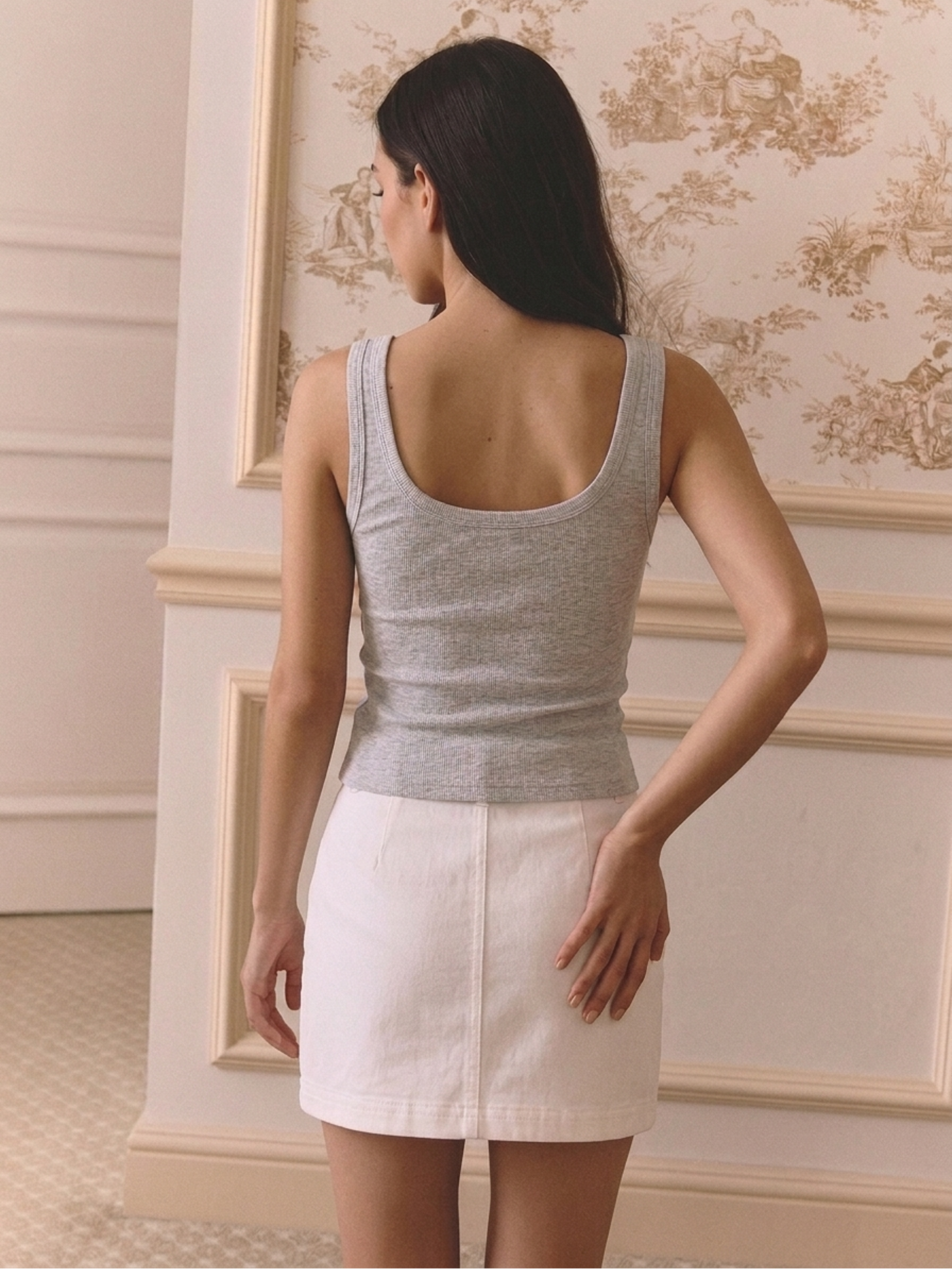 Precious Closet Ribbed Scoop Neck Tank Top