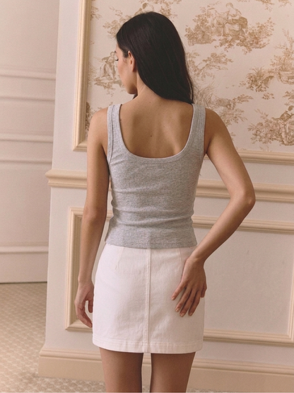 Precious Closet Ribbed Scoop Neck Tank Top