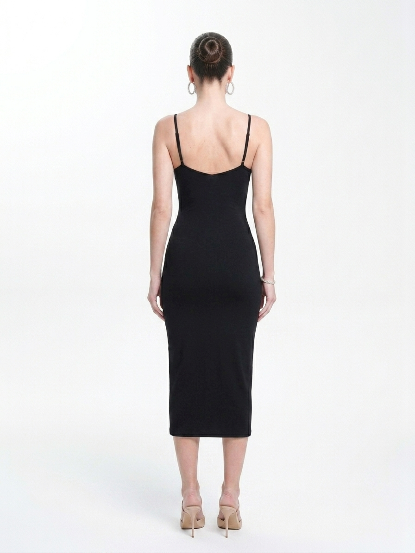 Precious Closet Ribbed Bodycon Midi Dress