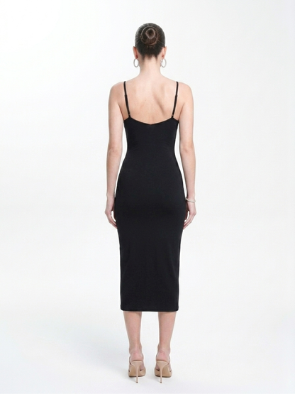 Precious Closet Ribbed Bodycon Midi Dress