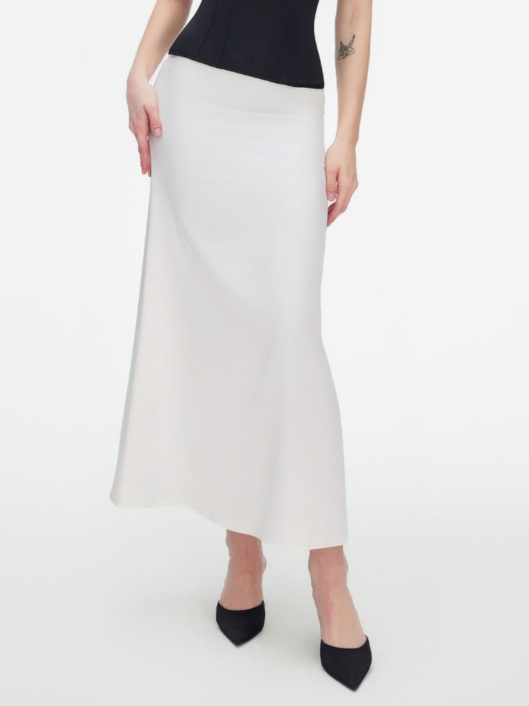 Precious Closet Satin High Waist Maxi Skirt