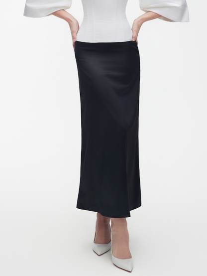 Precious Closet Satin High Waist Maxi Skirt
