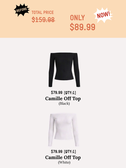 Precious Closet Black Bardot Long Sleeve Fitted Top