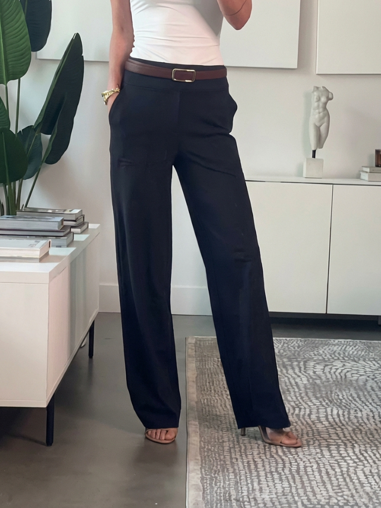Precious Closet High Waist Straight Leg Trousers