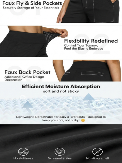 Precious Closet High Waist Straight Leg Trousers