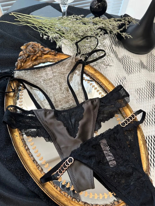 Precious Closet Lace 3-Piece Lingerie Set